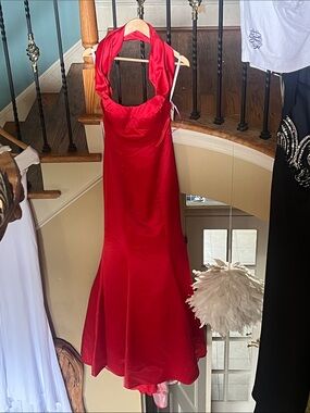 Sherri Hill Vibrant Red Long Dress /Gown